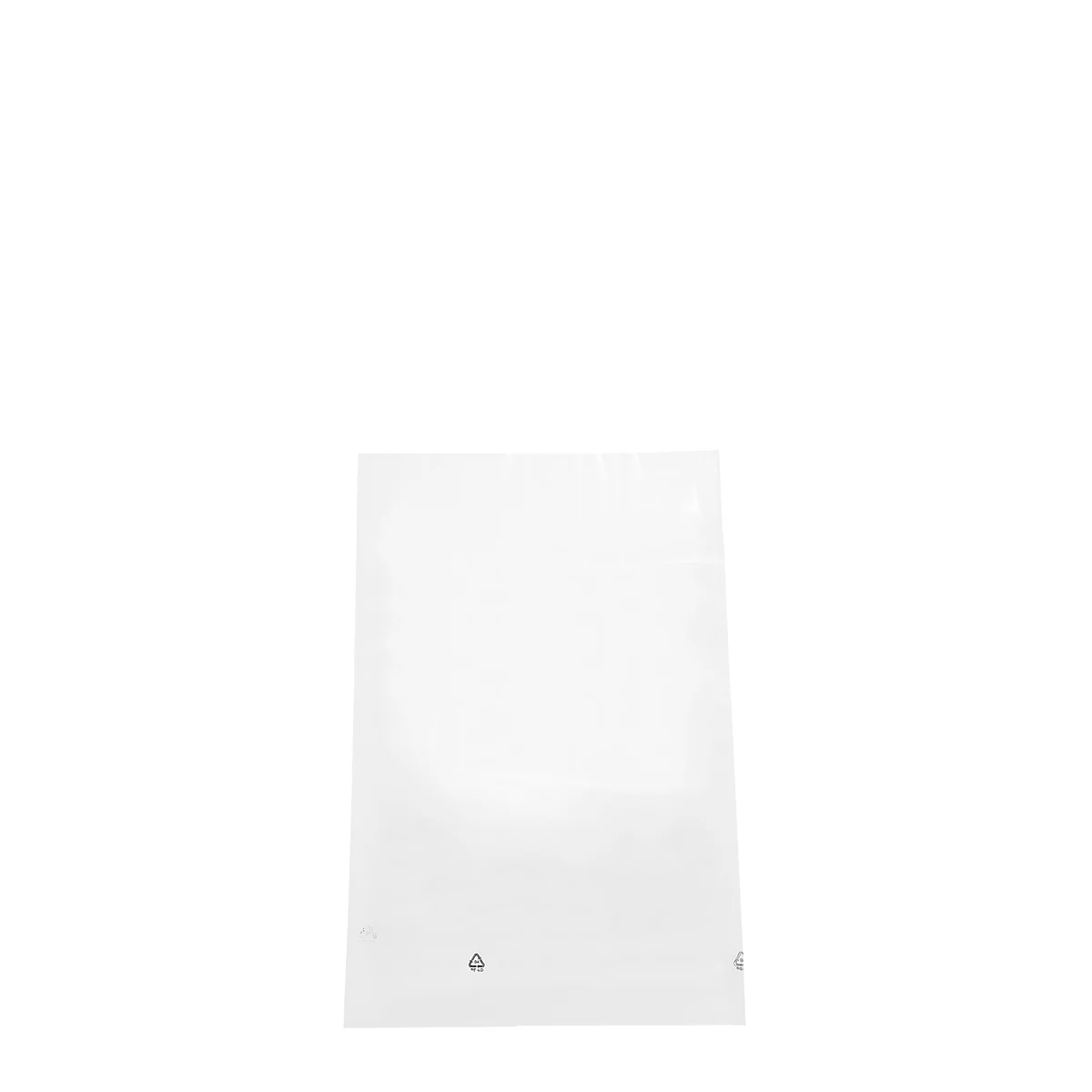 A white, slightly inclined surface, possibly paper. There are three small, dark fastening points at the bottom.