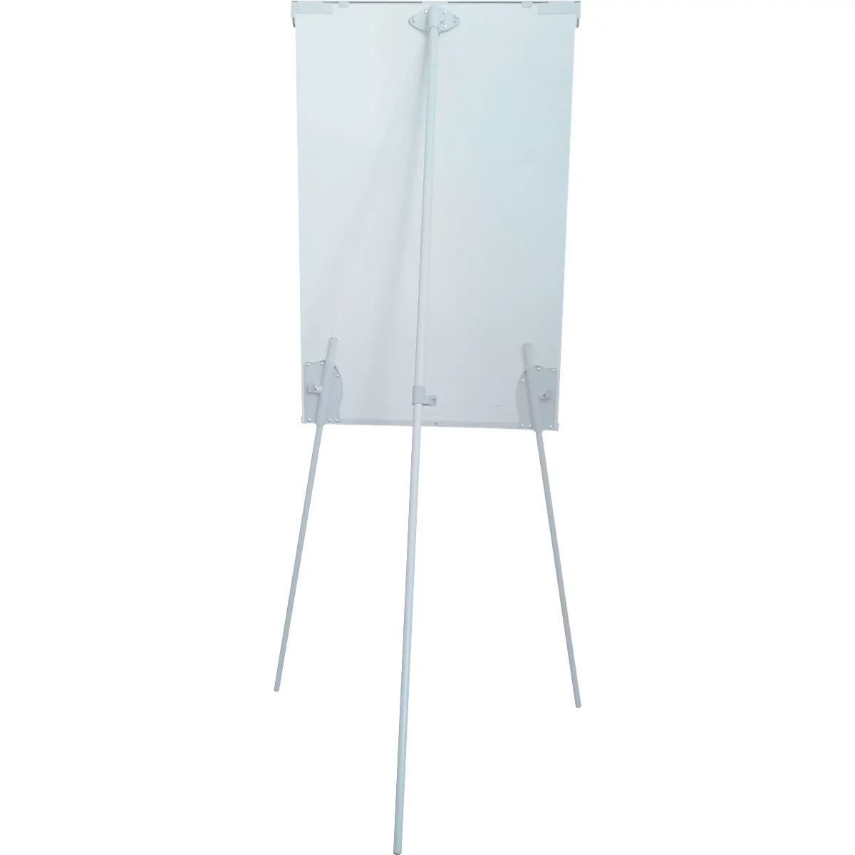 Flipchart Franken X-tra!Line Standard, höhenverstellbar, Schnellwechselhalterung, Ablageschale, magnethaftende Tafel mit B 680 x H 1050 mm, hellgrau