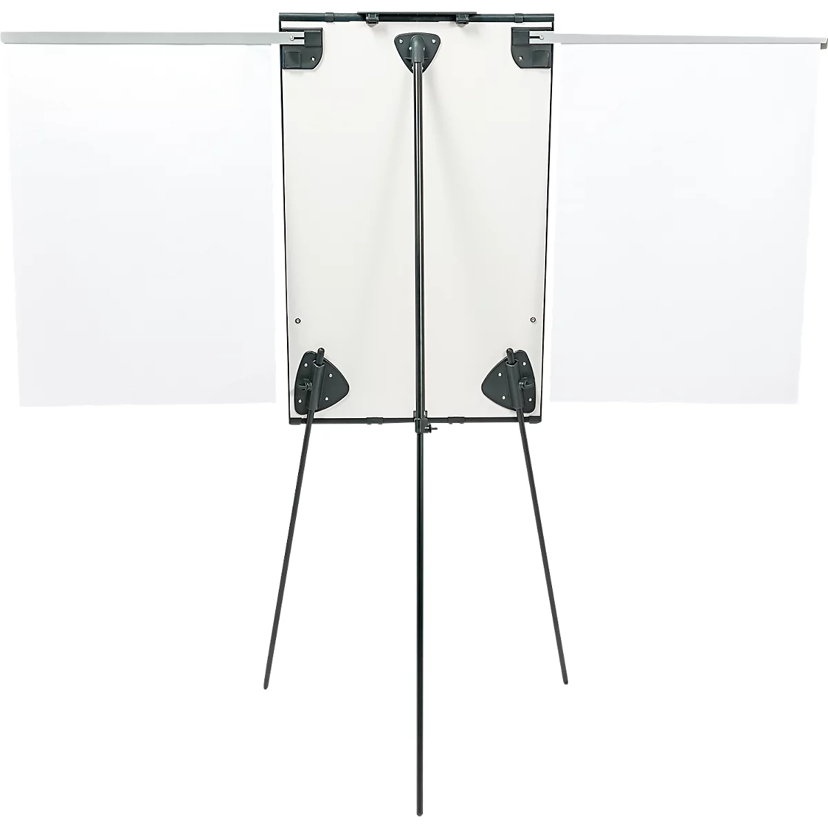 Flipchart Legamaster Sketch Pro, magnetisch bord, in hoogte verstelbaar, 2 zijarmen, statiefvoet, incl. startset, B 680 x H 1050 mm, zwart/wit