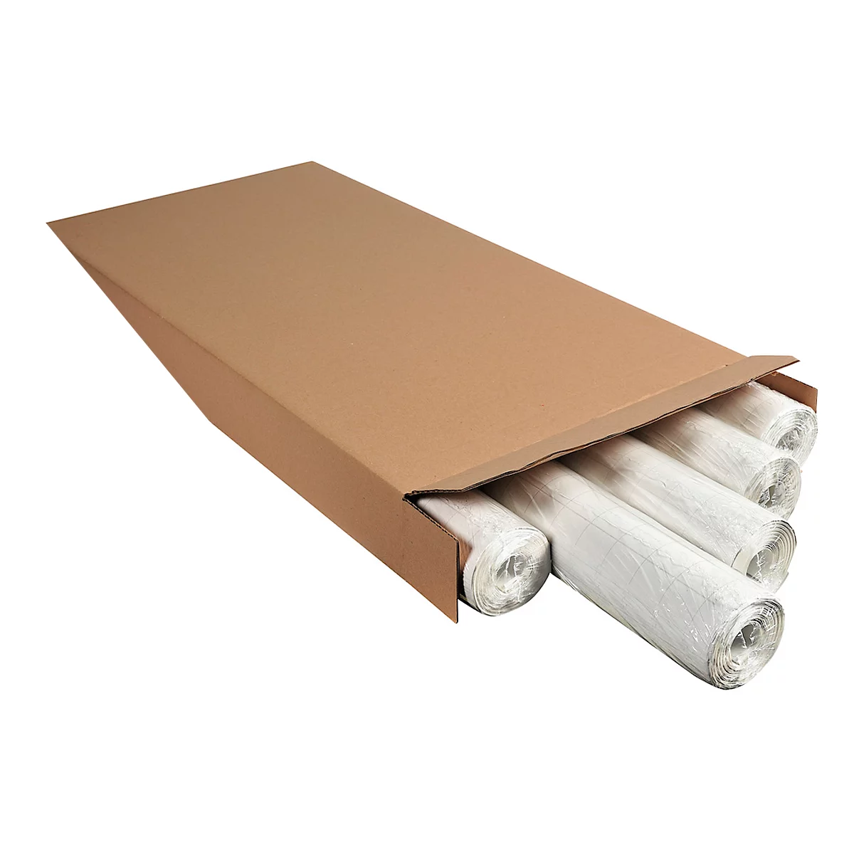 Flipchart Papier Exacompta, B 650 x H 1000 mm, kariert, Blauer Engel, Recyclingpapier, 80 g/m², weiss, 5 Einzelrollen mit jeweils 20 Blatt