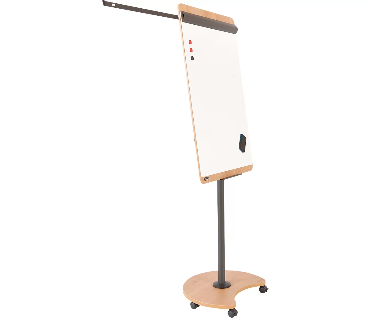 Flipchart Rocada Natural Mobil Stahlboard Rahmen In Holzoptik Mit Rollen B 690 X H 1150 Mm 4801