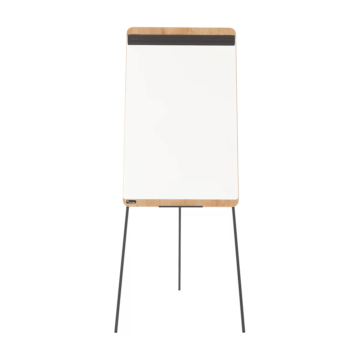 Flipchart Rocada Natural statief, stalen bord, frame met houtlook, statiefstandaard