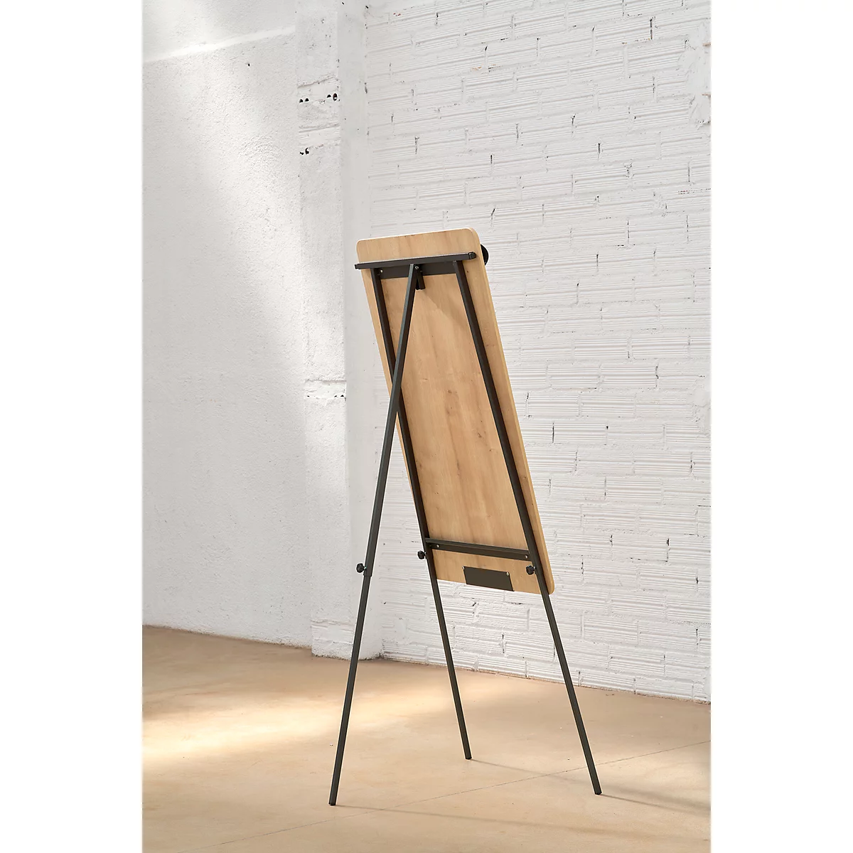 Flipchart Rocada Natural statief, stalen bord, frame met houtlook, statiefstandaard