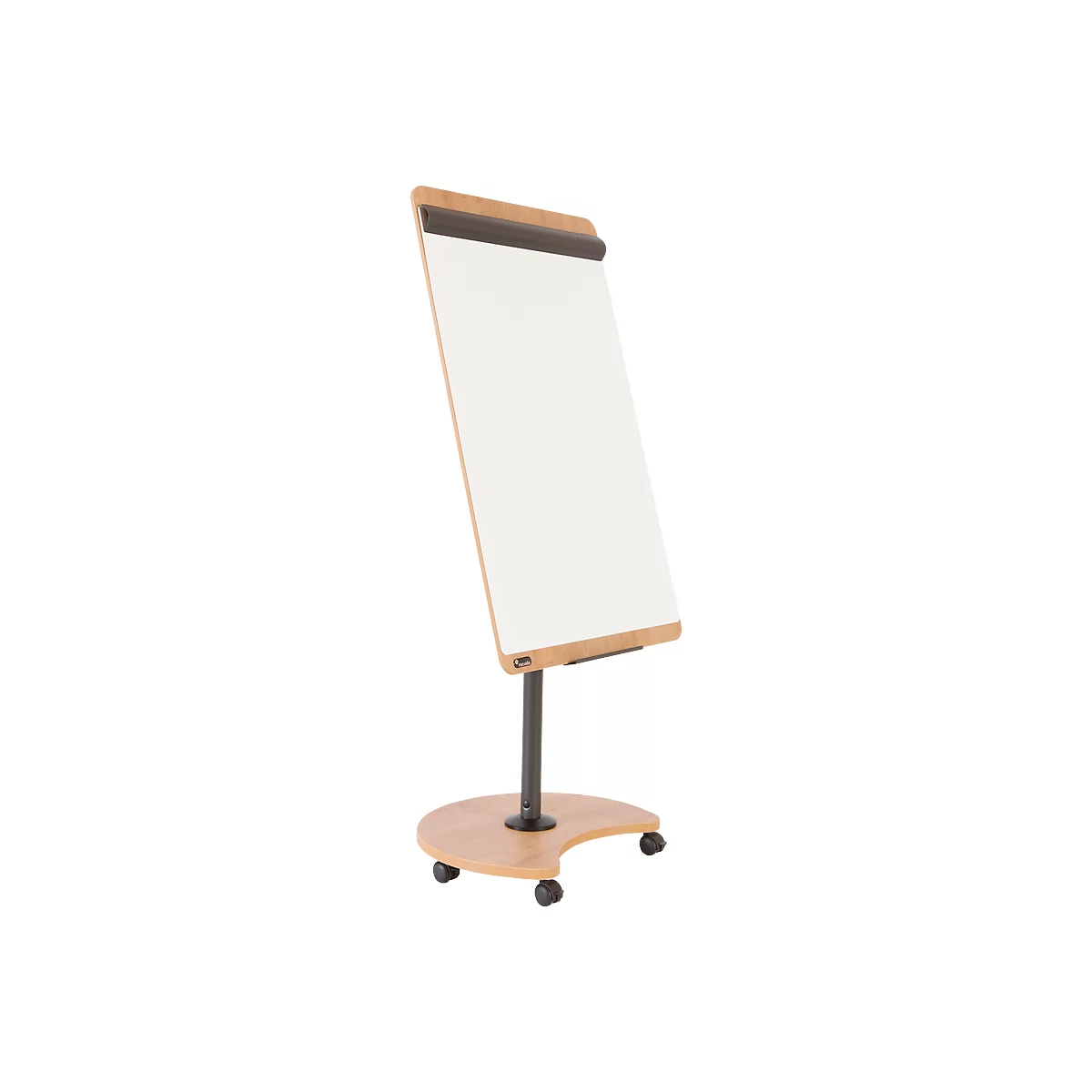 Flipchart Rocada Natural Transformer, Stahlboard, Rahmen in Holzoptik, mit Rollen