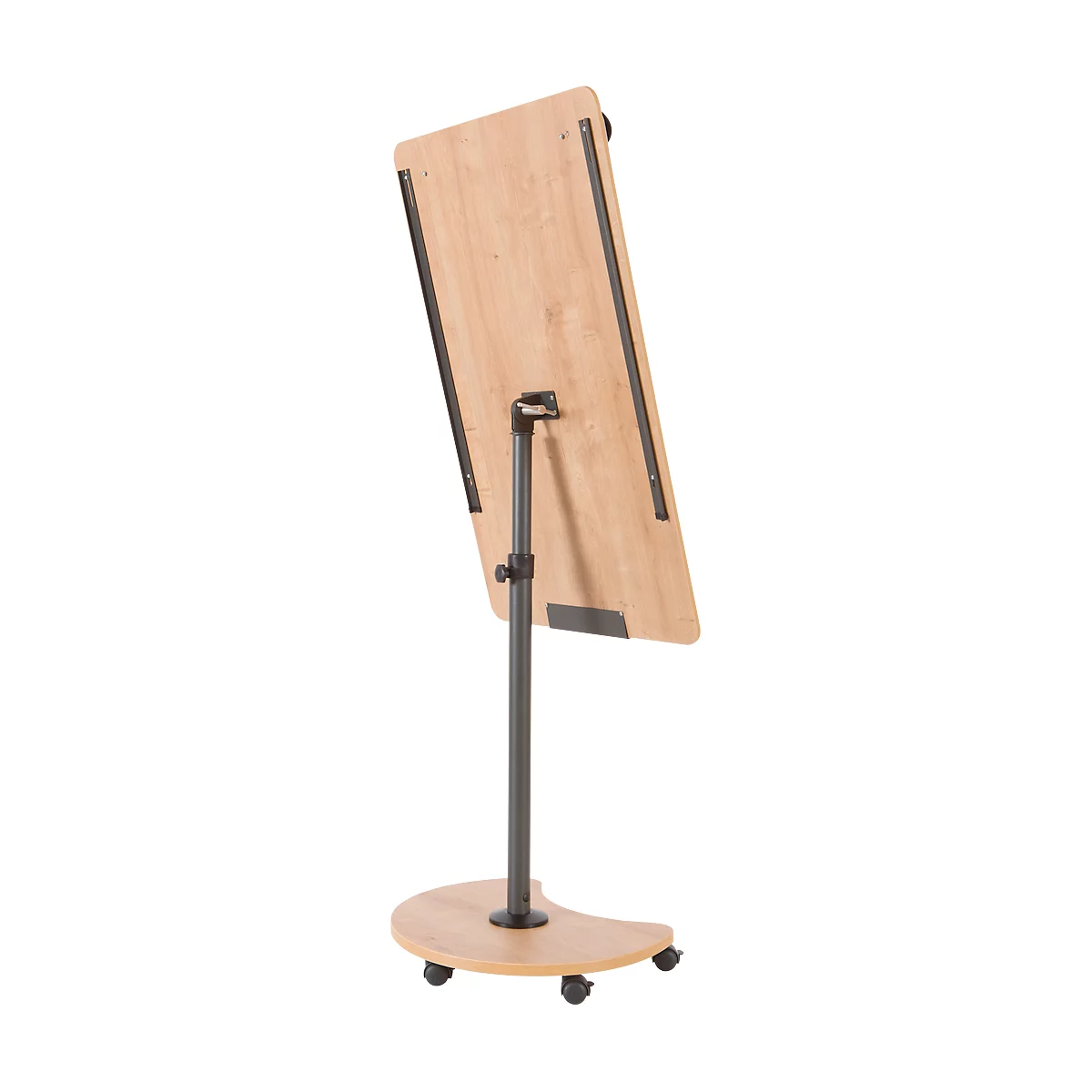 Flipchart Rocada Natural Transformer, Stahlboard, Rahmen in Holzoptik, mit Rollen