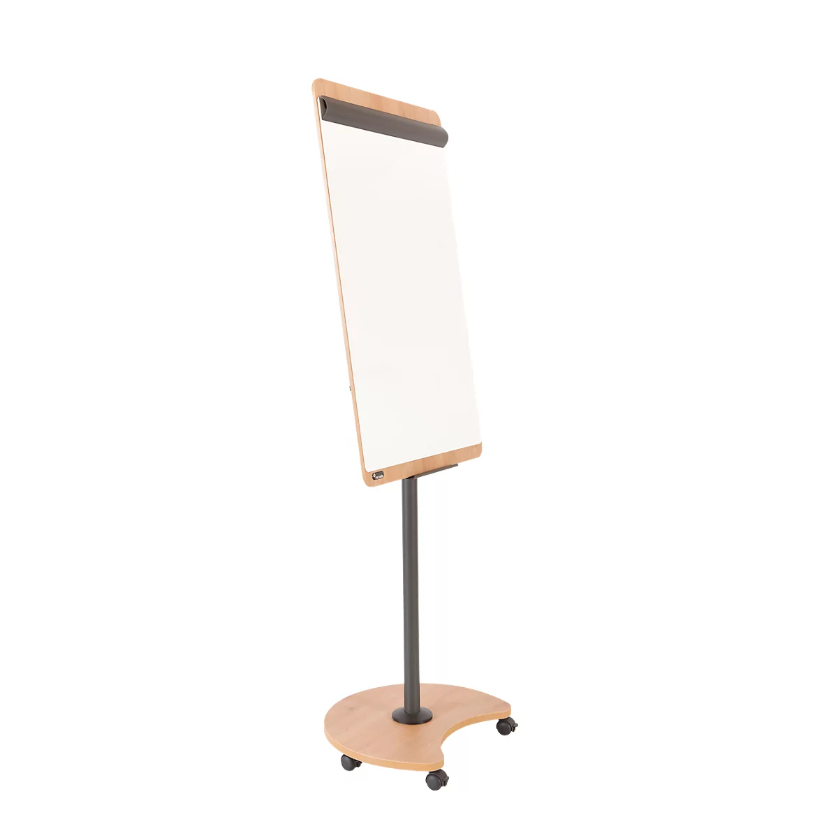 Flipchart Rocada Natural Verrijdbaar, stalen bord, frame in houtlook, met wielen