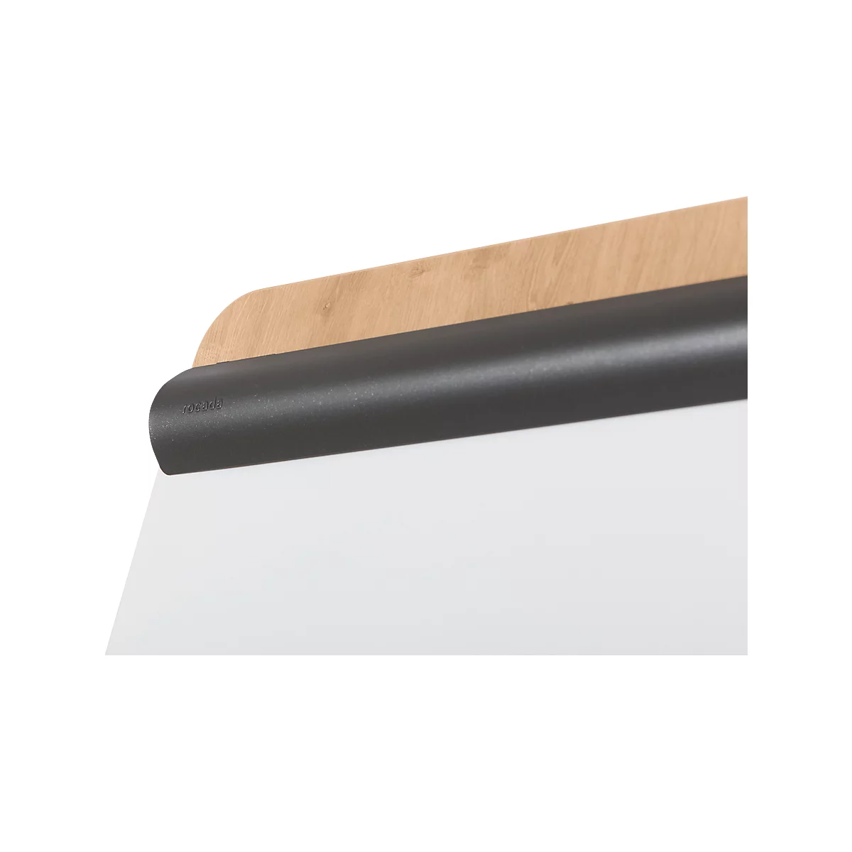 Flipchart Rocada Natural Verrijdbaar, stalen bord, frame in houtlook, met wielen