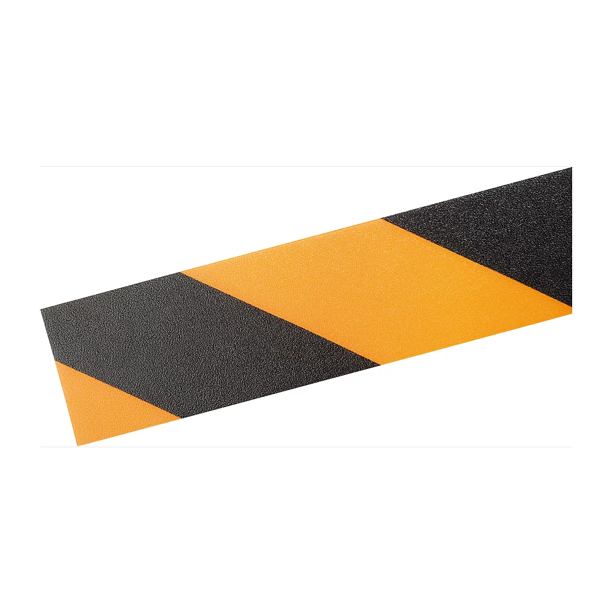 Black and orange diagonal striped tape.