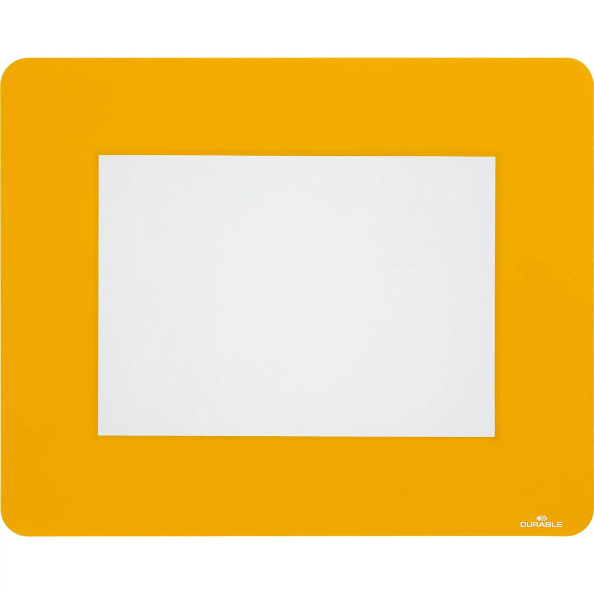 Yellow rectangle with white rectangle in the middle.