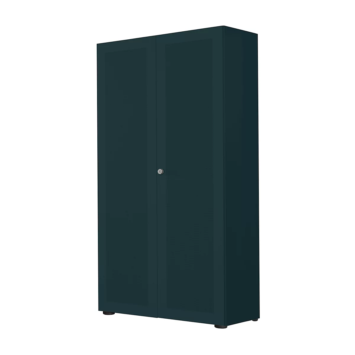 Flügeltürenschrank, 2-türig, Akustikfront, 800 x 2300 mm, 6 OH, graphit