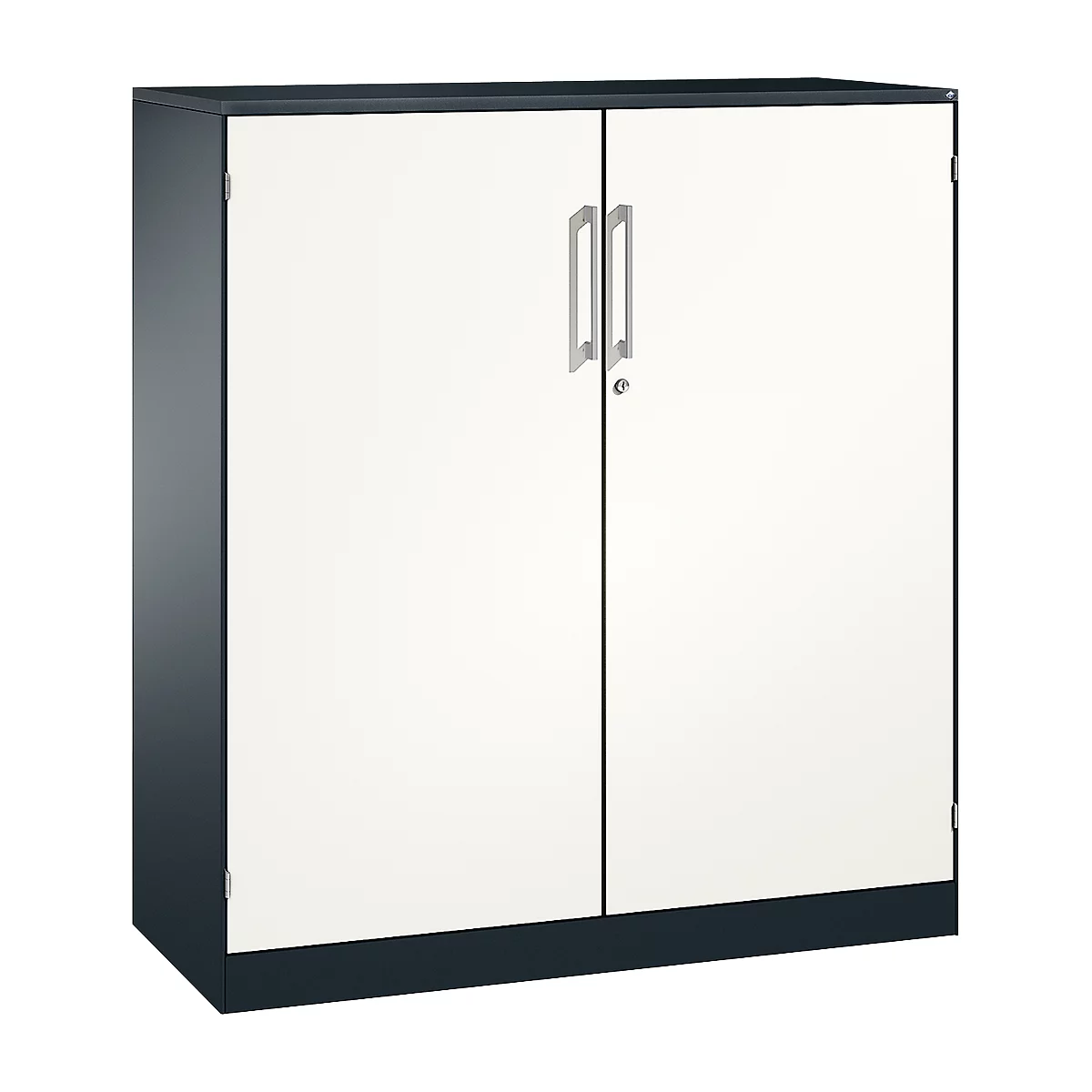 Flügeltürenschrank ASISTO C 3000, 3 Ordnerhöhen, B 1200 mm, anthrazit/weiss