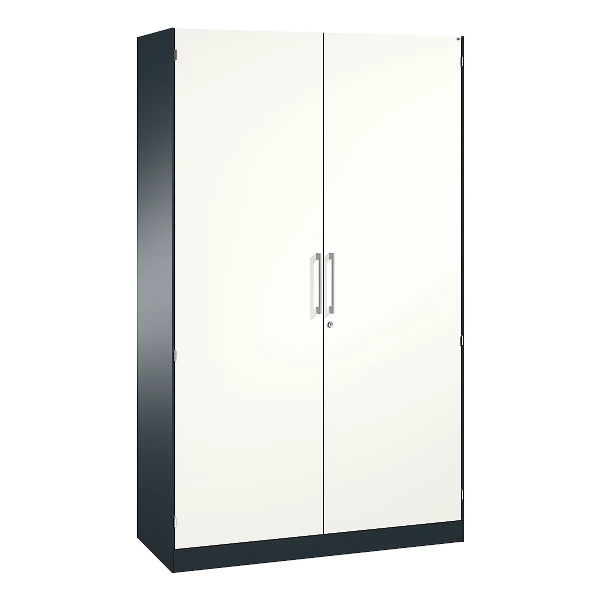 Flügeltürenschrank ASISTO C 3000, 5 Ordnerhöhen, B 1200 mm, anthrazit/weiss