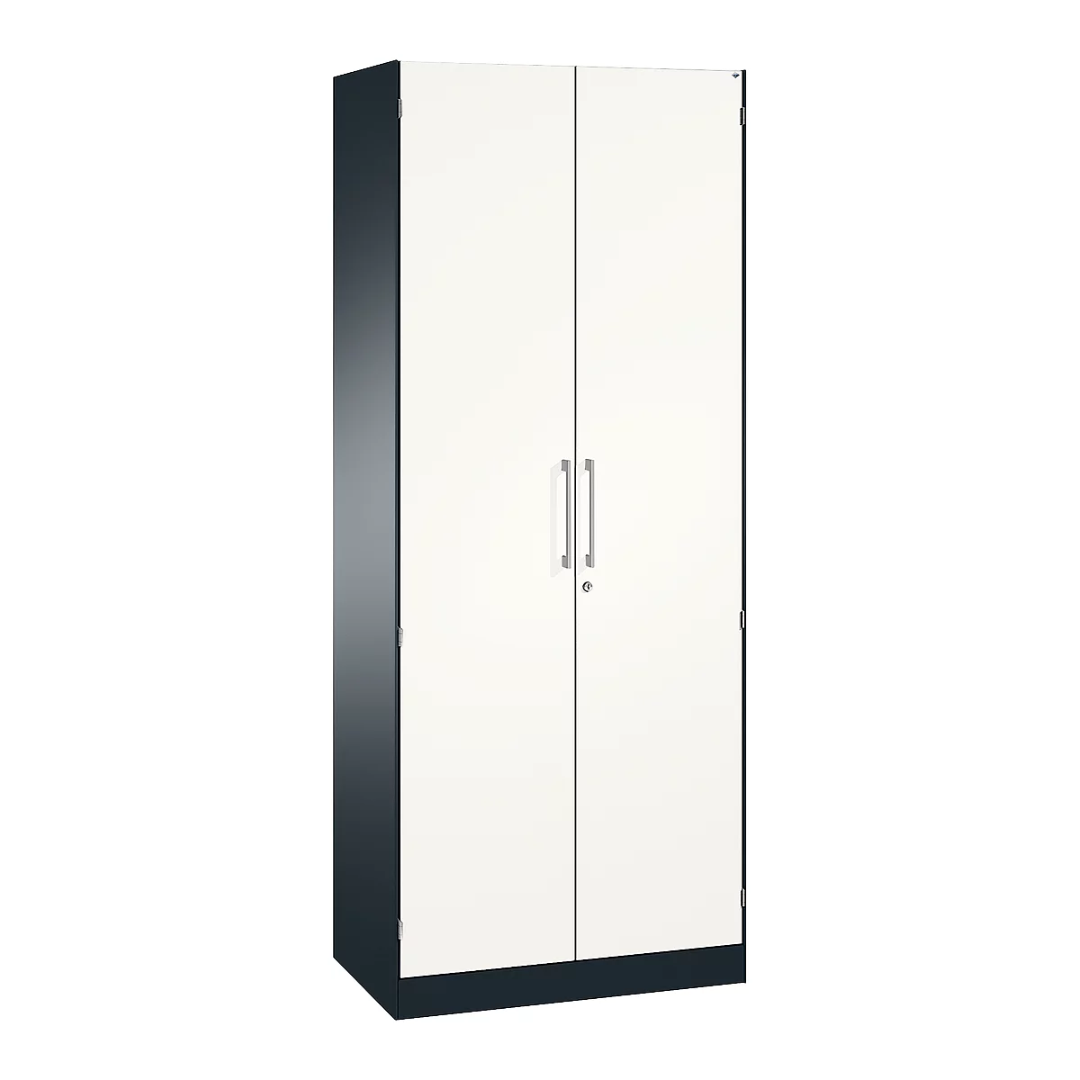 Flügeltürenschrank ASISTO C 3000, 5 Ordnerhöhen, B 800 mm, anthrazit/weiss