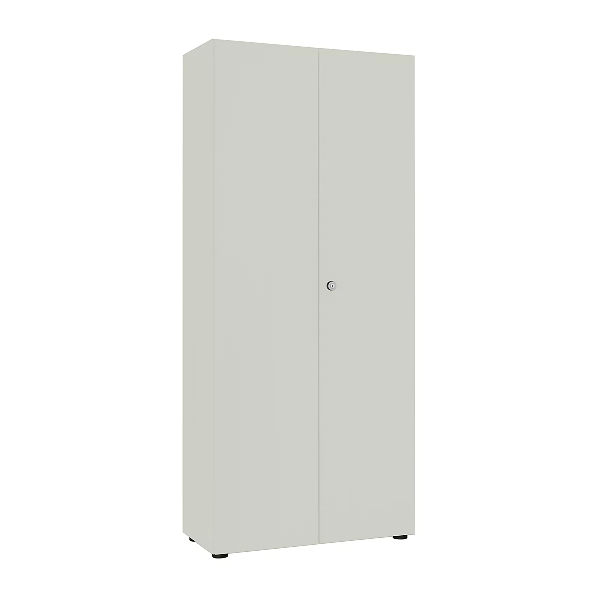 Flügeltürenschrank, B 80 cm, 6OH, lichtgrau