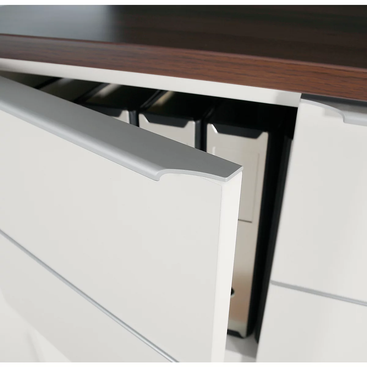 Flügeltürenschrank QUANDOS BOX, 1 Ordnerhöhe, B 800 x T 440 x H 374 mm, weiß