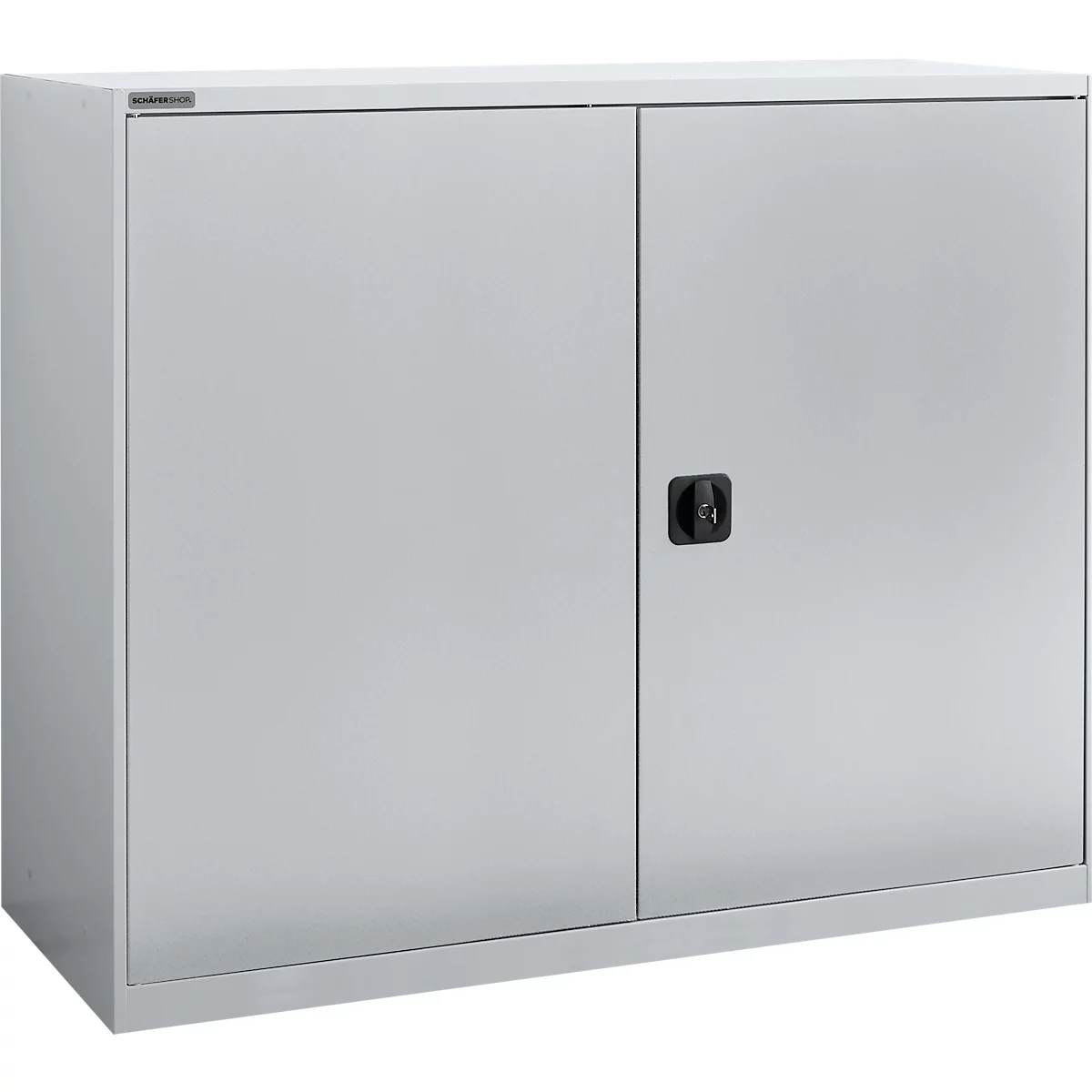 Flügeltürenschrank Schäfer Shop Select MS-i 12412, Stahlblech, B 1200 x T 400 x H 1215 mm, 3 OH, Weißaluminium, bis 150 kg 