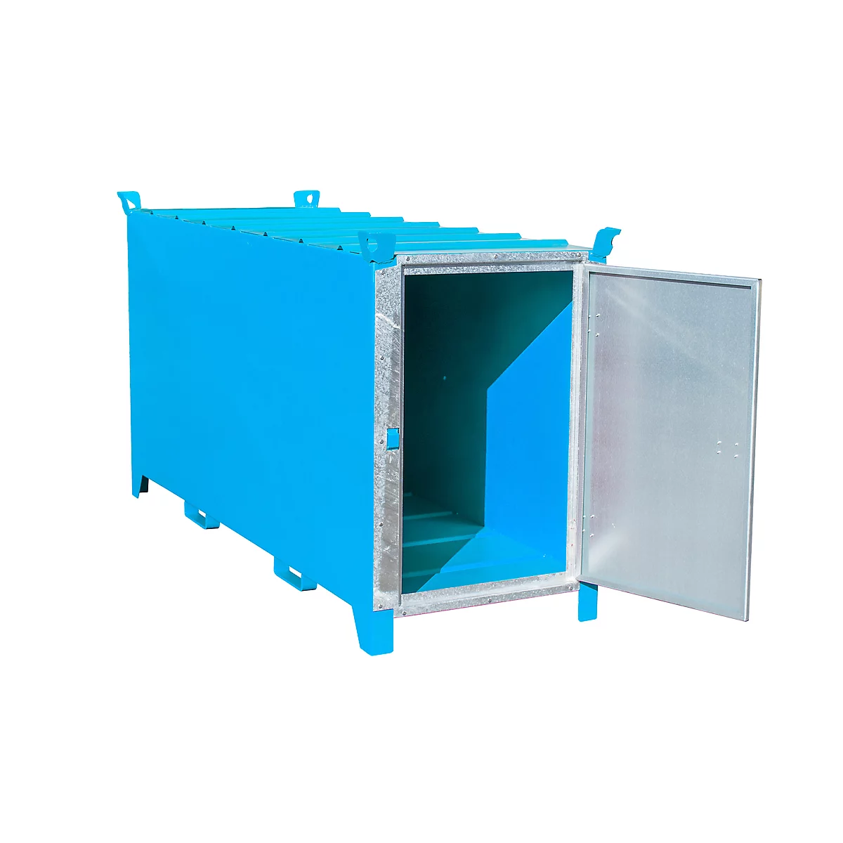 Fluorescentiebuizendoos BAUER SL 200, plaatstaal, toegankelijk voor rolstoelgebruikers, afsluitbaar, verzinkte deur, B 2100 x D 770 x H 1125 mm, blauw