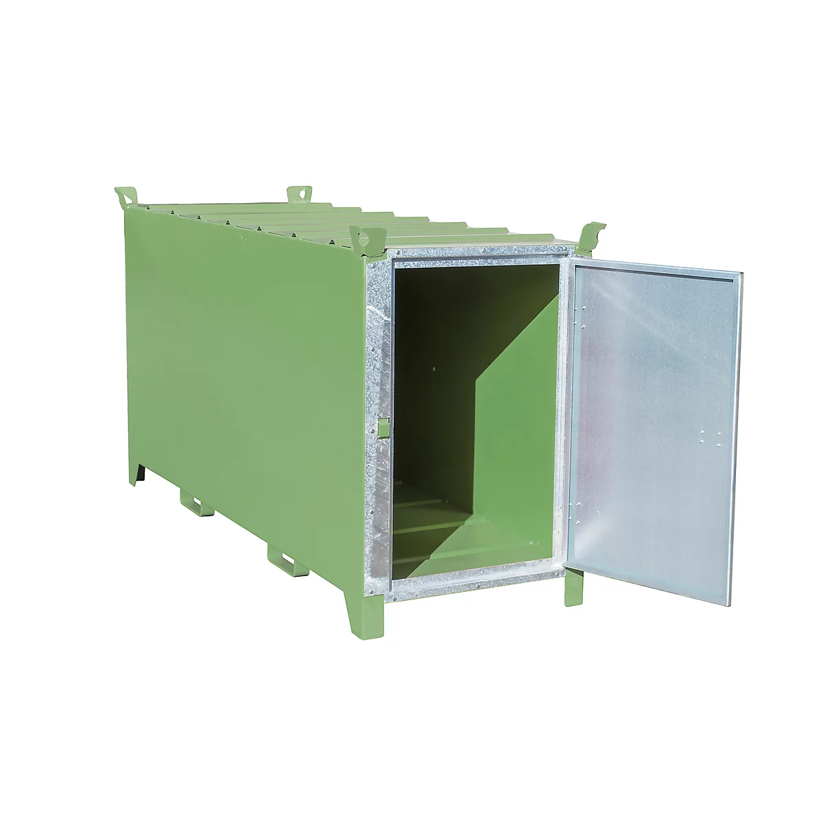 Fluorescentiebuizendoos BAUER SL 200, plaatstaal, toegankelijk voor rolstoelgebruikers, afsluitbaar, verzinkte deur, B 2100 x D 770 x H 1125 mm, groen