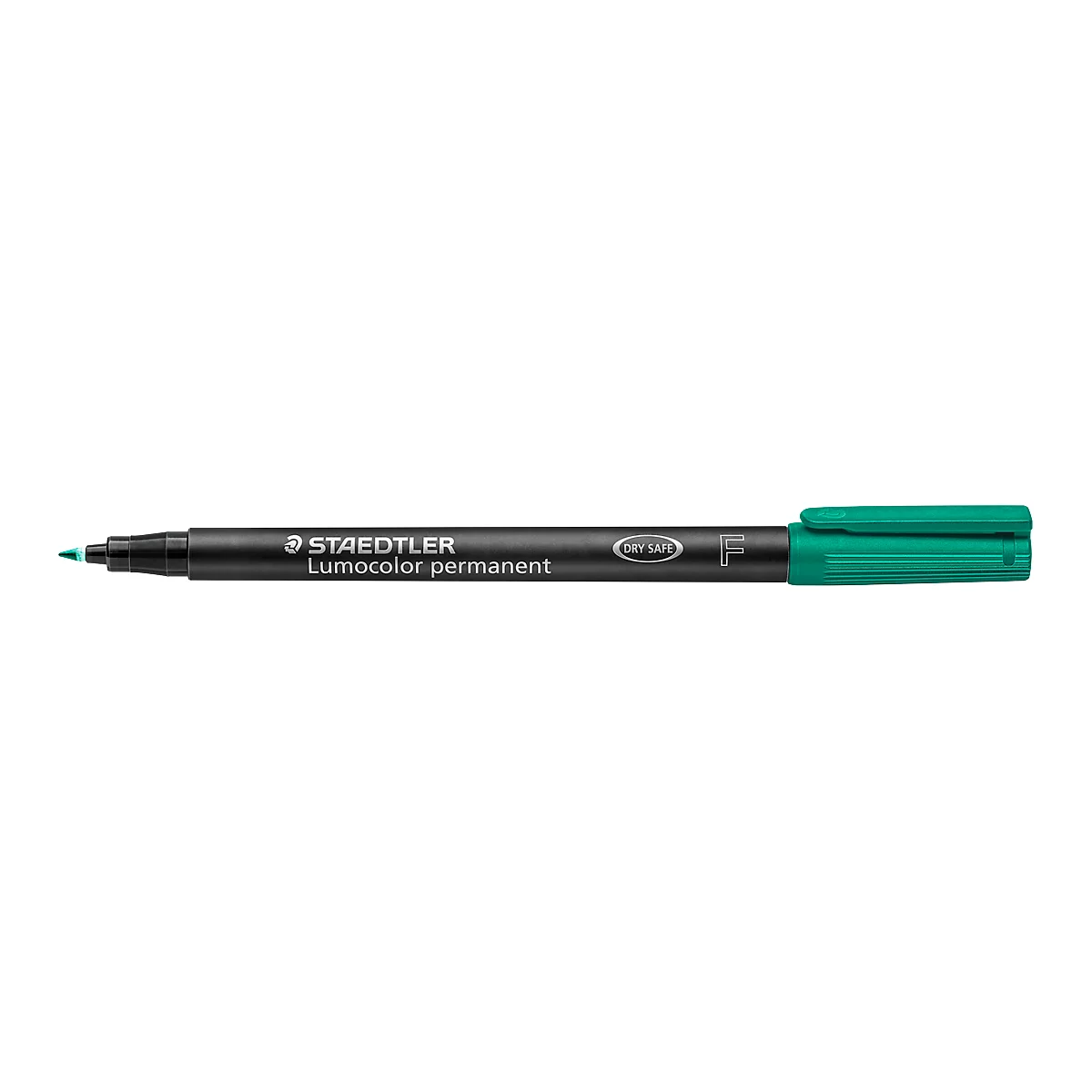 A green pen made by Staedtler.
