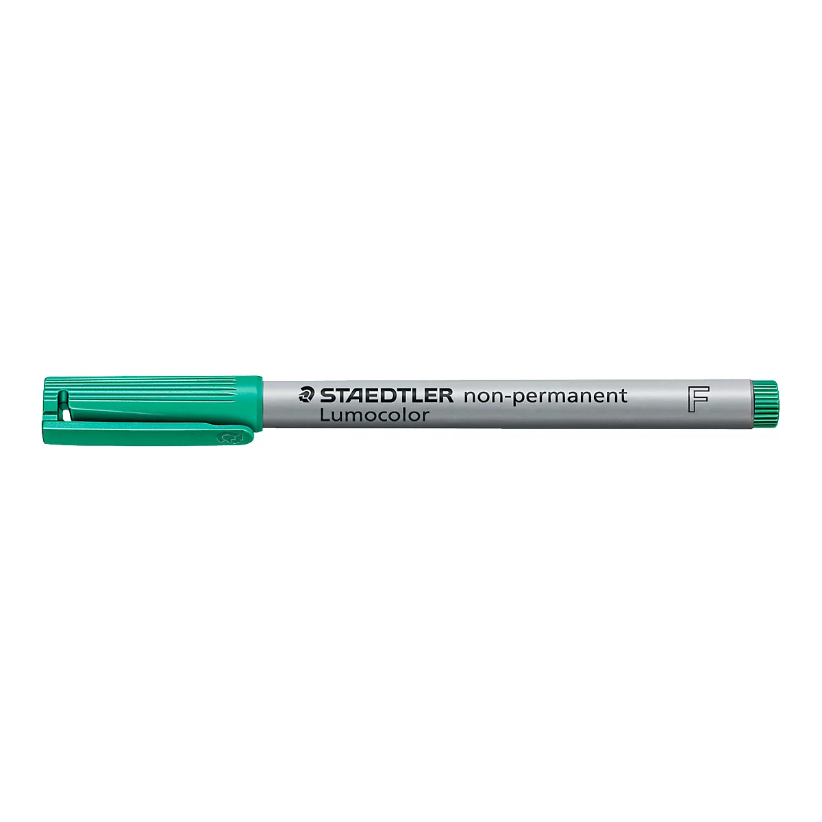 Green felt-tip pen, STAEDTLER Lumocolor non-permanent.
