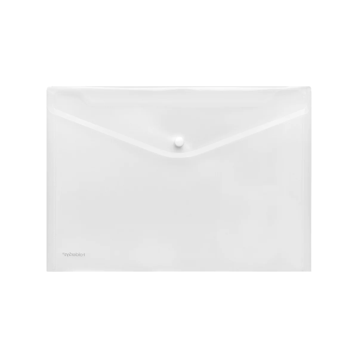 FolderSys Dokumententasche, DIN A4 quer, Druckknopfverschluss, PP, farblos transparent