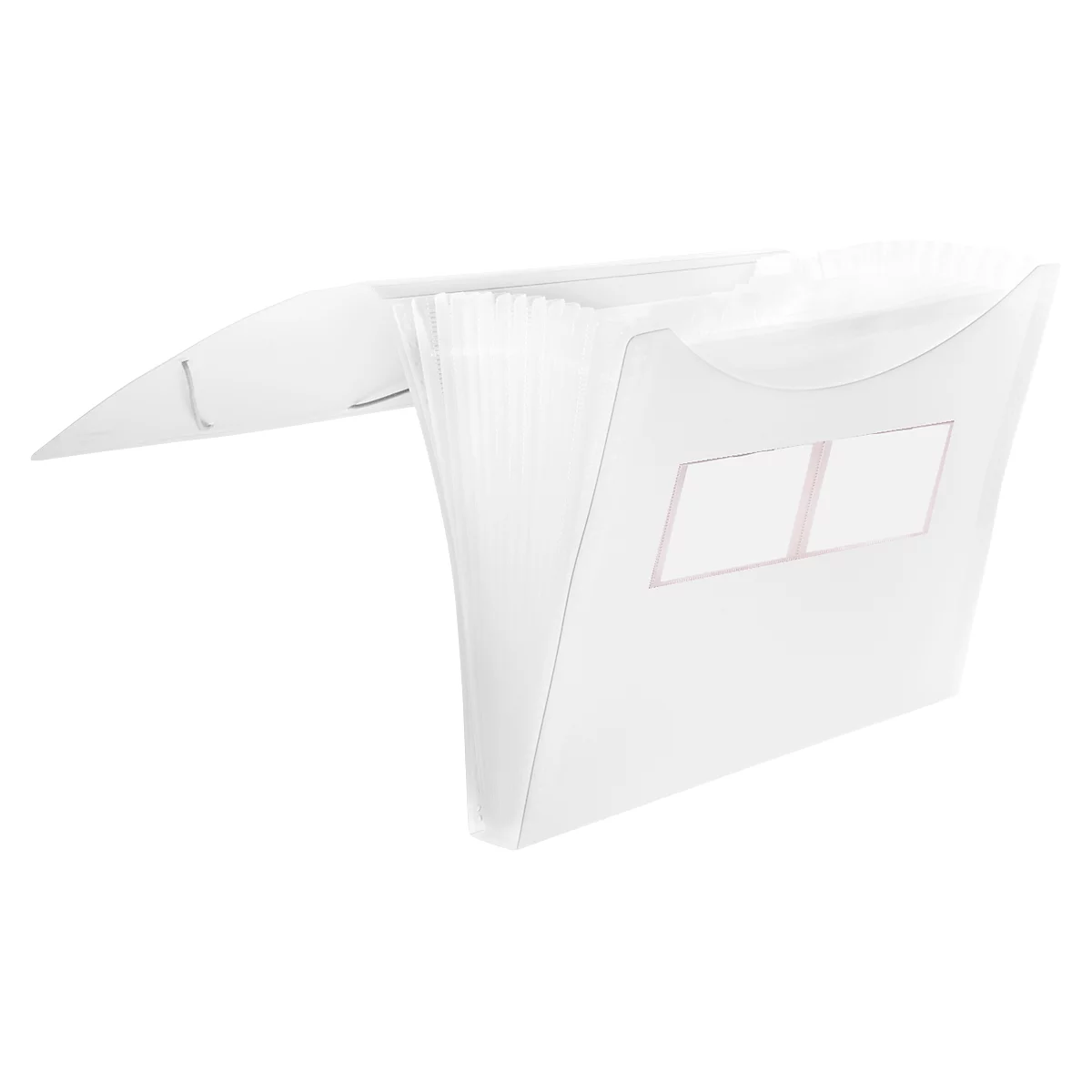 FolderSys Fächermappe, 12 Fächer, A4-Format, Spanngummi-Verschluss, transparent
