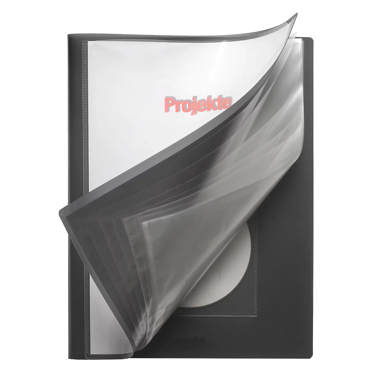FolderSys presentatiemap, voor A4-formaat, 20 hoesjes, zwart