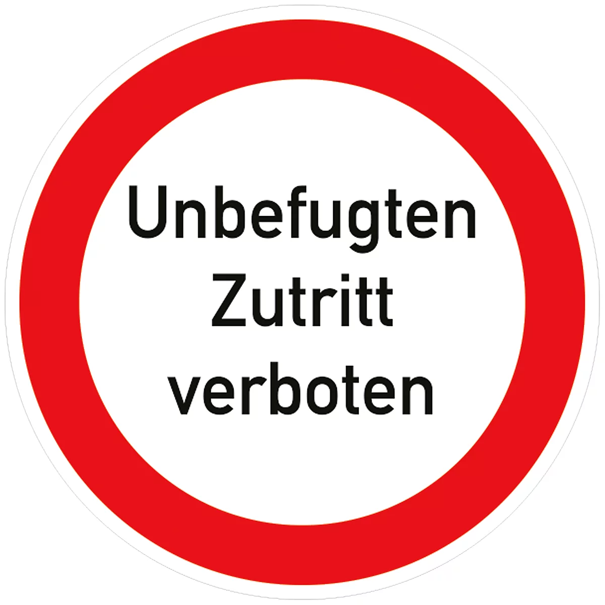 Folie 'Unbefugten Zutritt verboten', 5 Stück