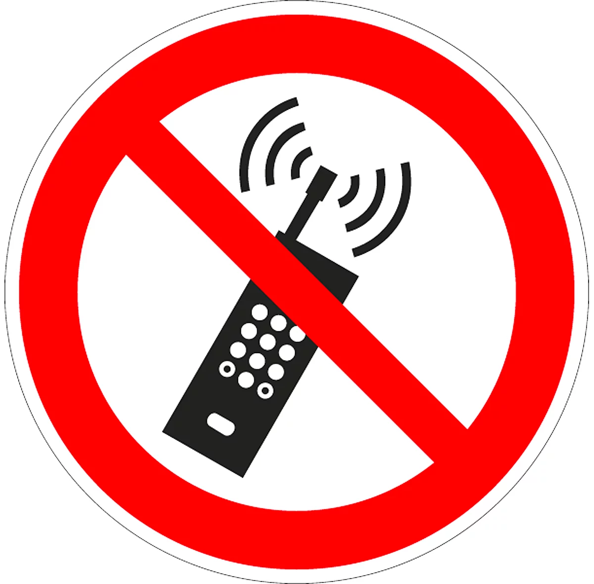 Folie "verboden voor mobiele telefoons", 5 stuks