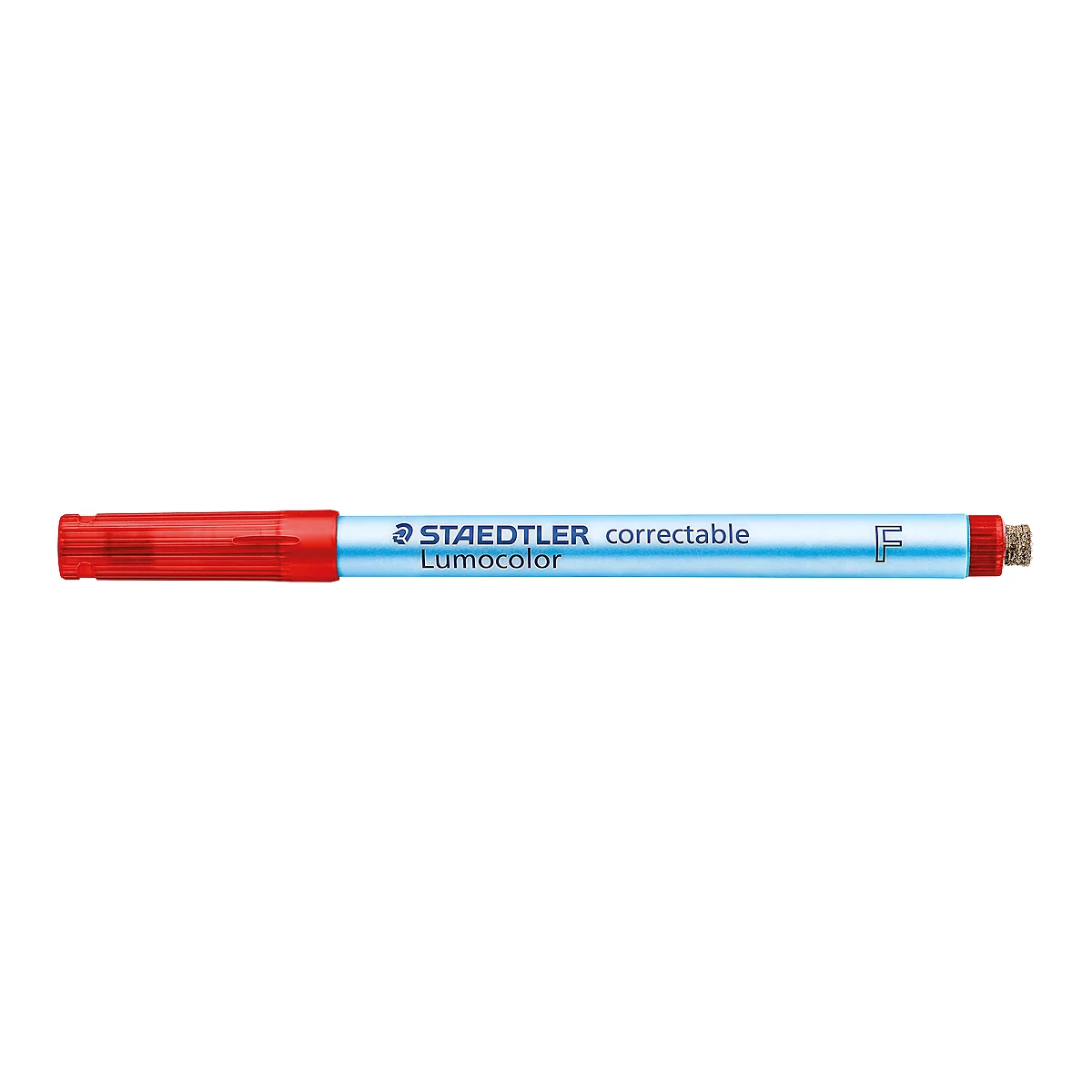 Folienstifte Staedtler Lumocolor® correctable 305, Linienbreite F, trocken abwischbar, 10 St., rot