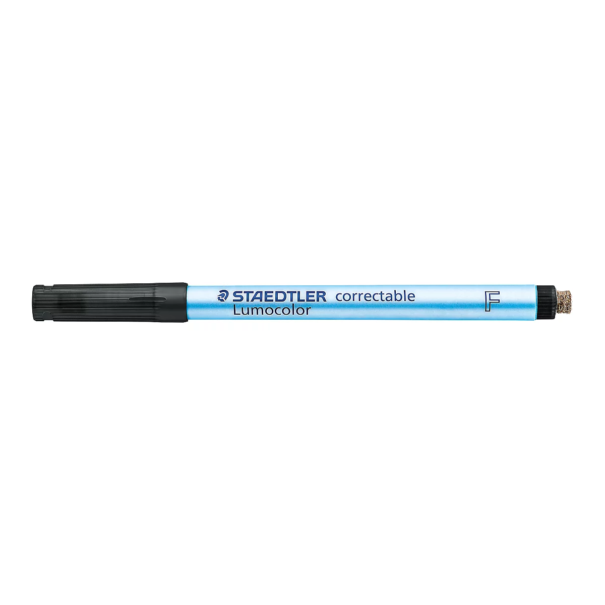 Folienstifte Staedtler Lumocolor® correctable 305, Linienbreite F, trocken abwischbar, 10 St., schwarz