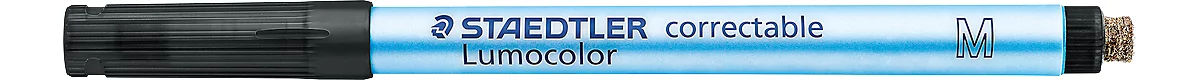 Folienstifte Staedtler Lumocolor® correctable 305, Linienbreite M, trocken abwischbar, 10 St., schwarz