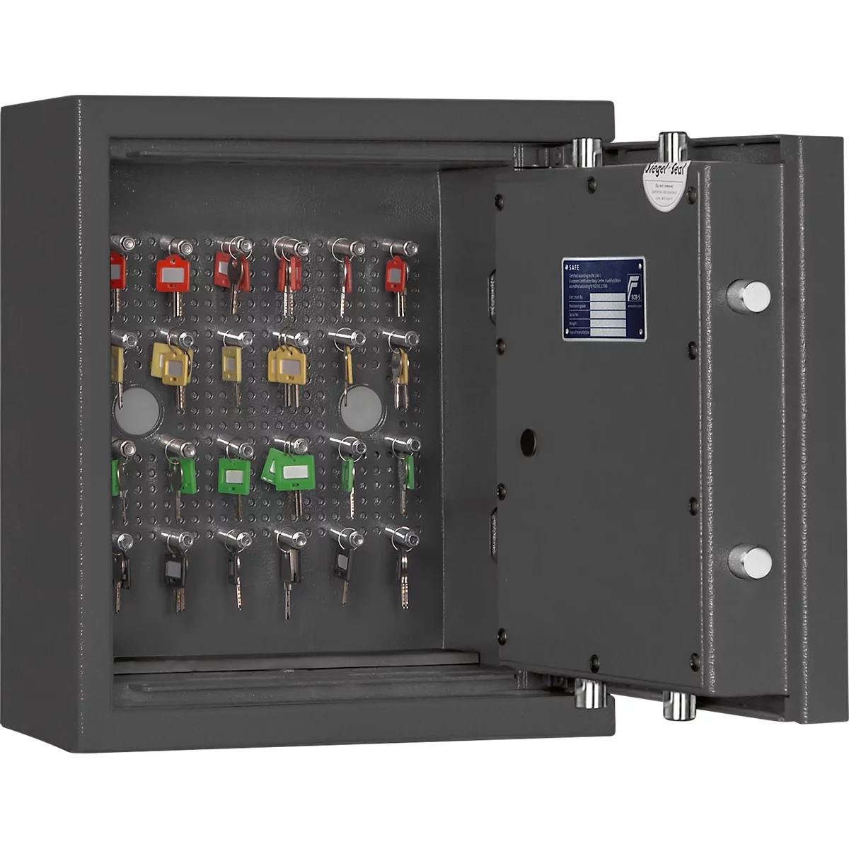 Format Coffre-fort à clés STL 24, L 360 x P 170 x H 405 mm, 5 litres, gris graphite