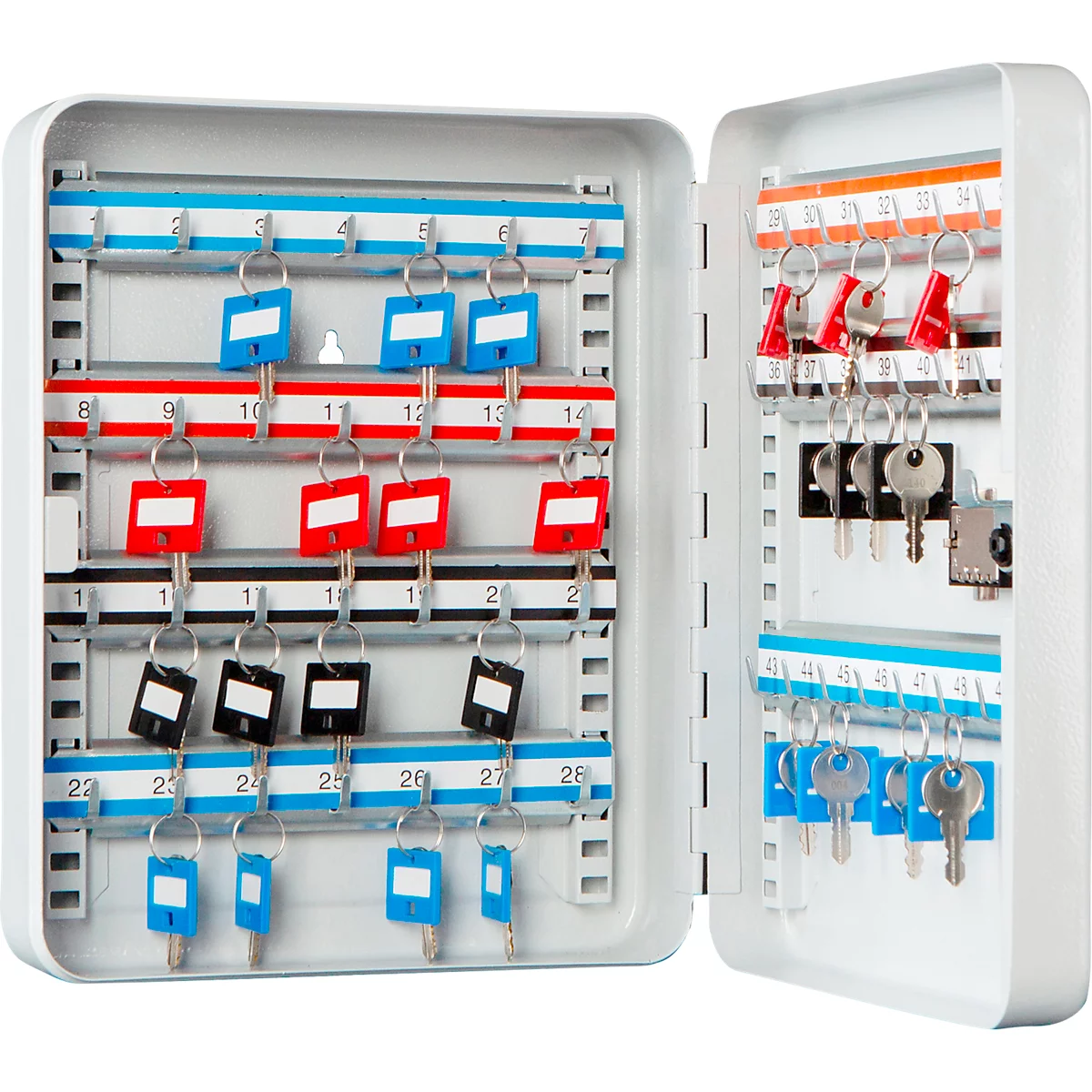 Format Schlüsselkassette SK 49 ZK, B 360 x T 170 x H 405 mm, bis zu 49 Schlüssel, lichtgrau