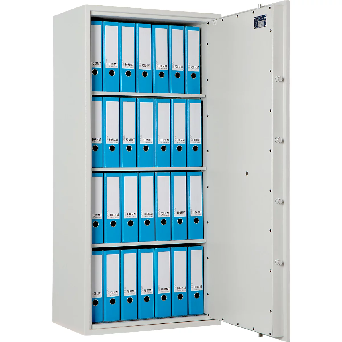 Format Sicherheitsschrank Seguro 70, Sicherheitsstufe S2, B 682 x T 425 x H 1452 mm, 258 Liter, lichtgrau