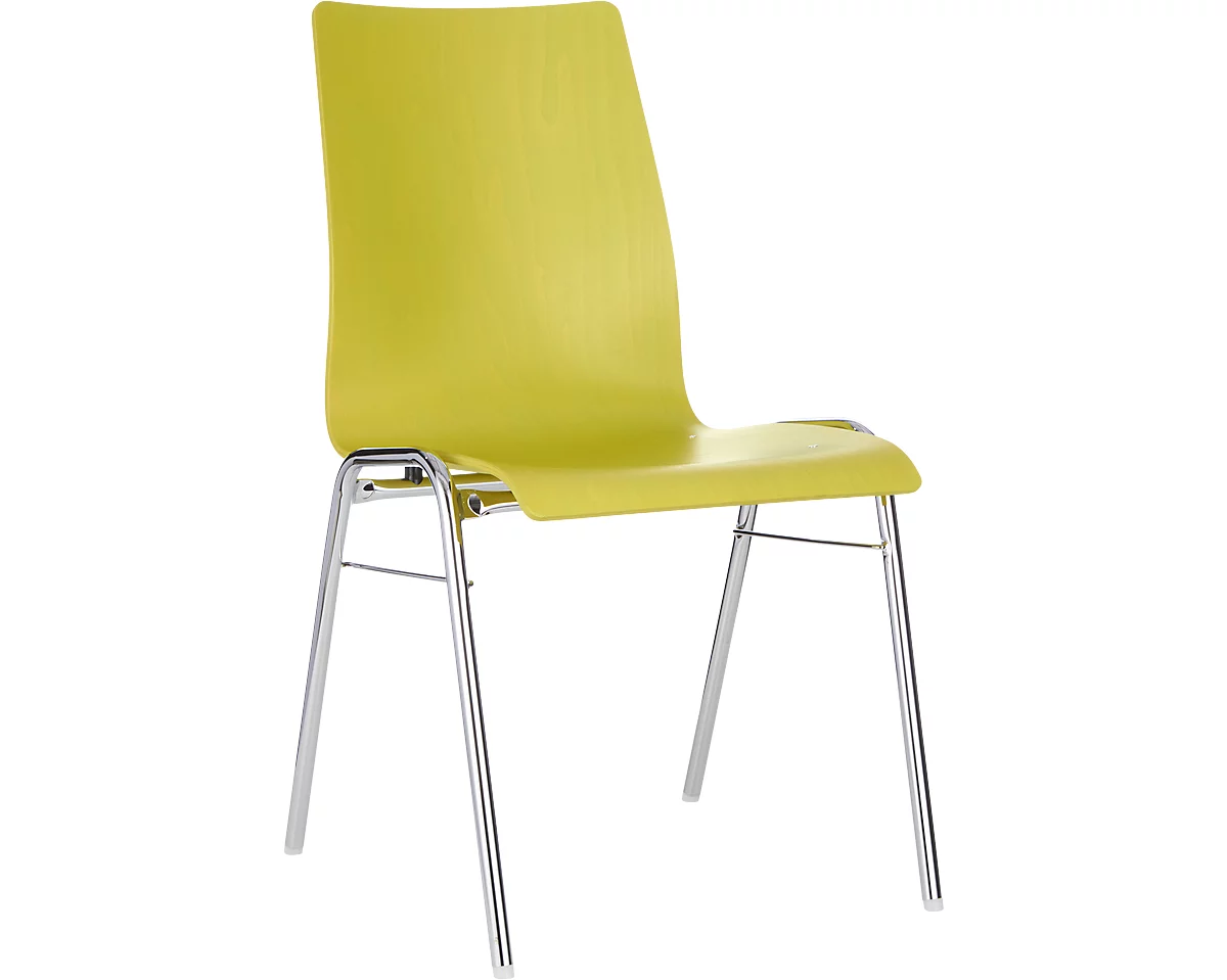 Formschalenstuhl 720, Sitzschalenform konisch, grün