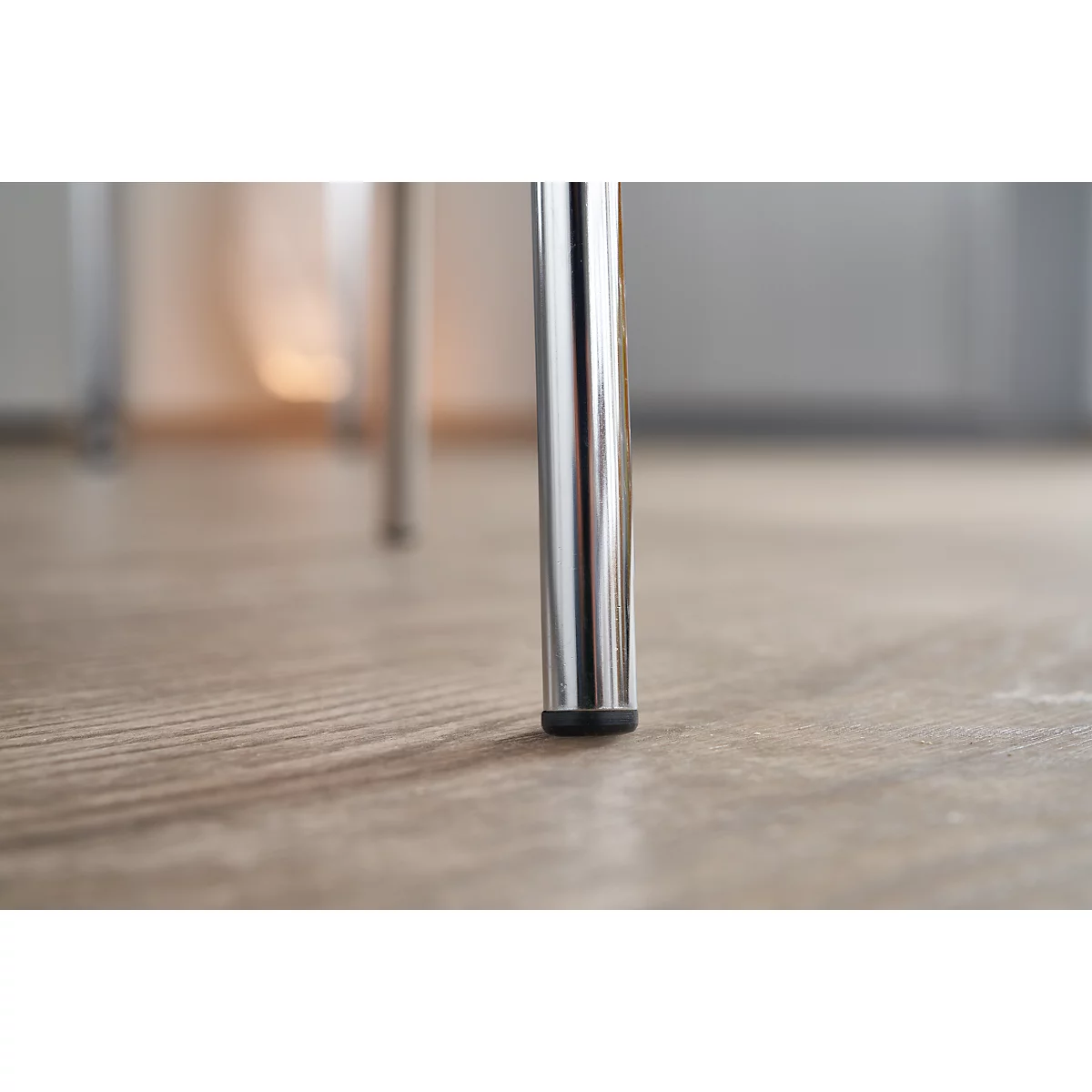 Formschalenstuhl Beta - stapelbar - B 485 x T 530 x H 760 mm - desinfektionsmittelbeständig - Stahlrohrgestell verchromt - rot