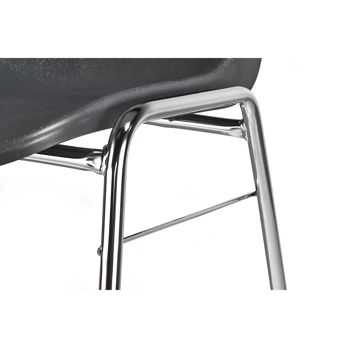 Formschalenstuhl Beta, stapelbar, desinfektionsmittelbeständig, Sitzhöhe 460 mm, anthrazit
