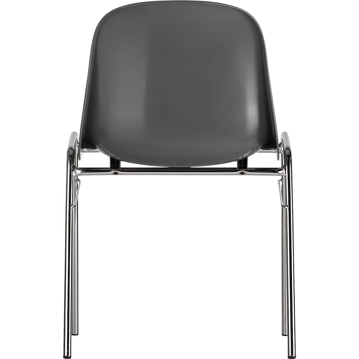 Formschalenstuhl Beta, stapelbar, desinfektionsmittelbeständig, Sitzhöhe 460 mm, anthrazit