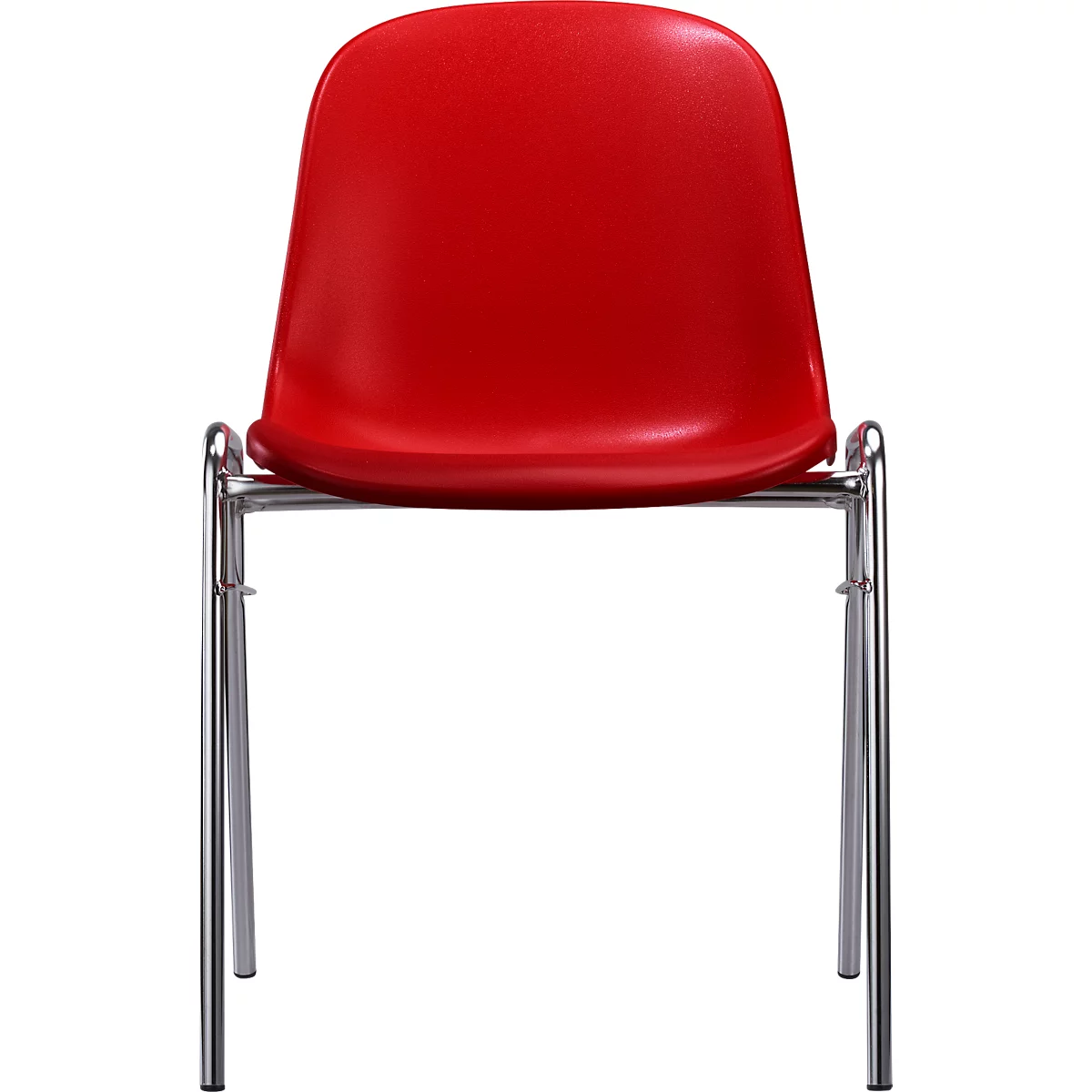 Formschalenstuhl Beta, stapelbar, desinfektionsmittelbeständig, Sitzhöhe 460 mm, rot