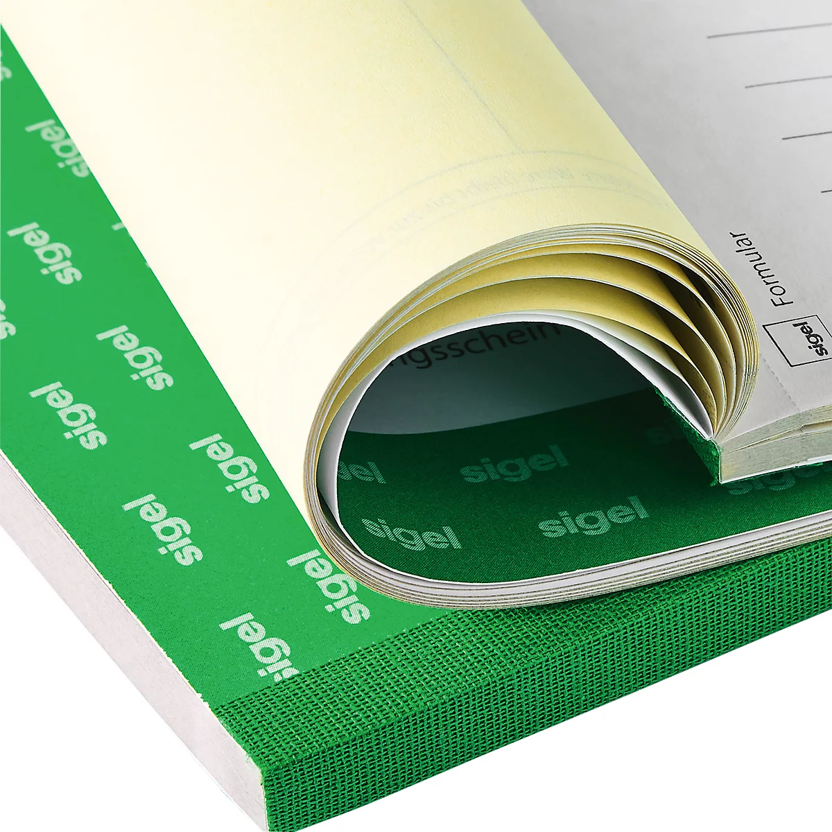 Formulaires de reçus SD122 Sigel, avec TVA, format A6 paysage, 2 x 50 feuilles