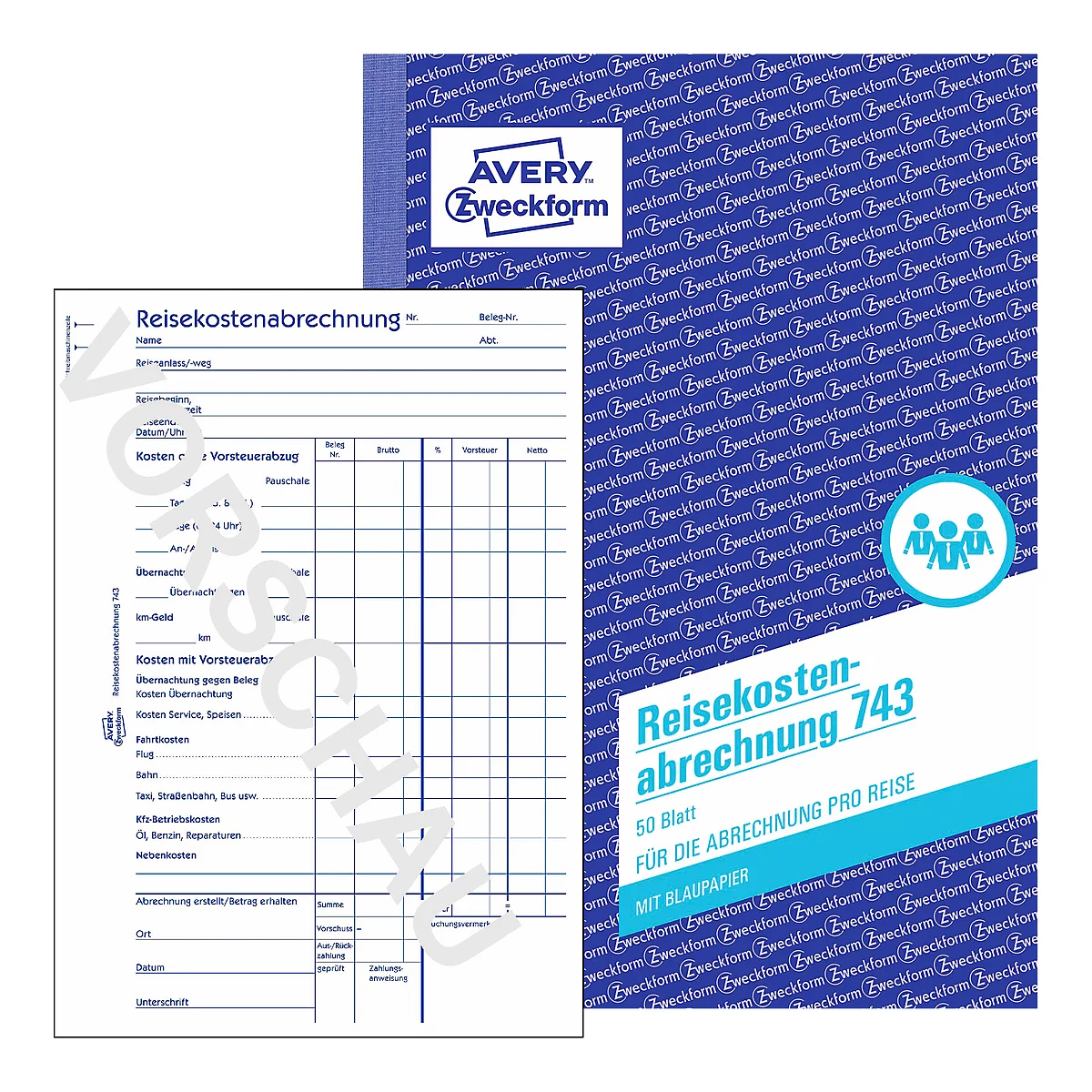 Frais de déplacements AVERY® Zweckform, n° 743
