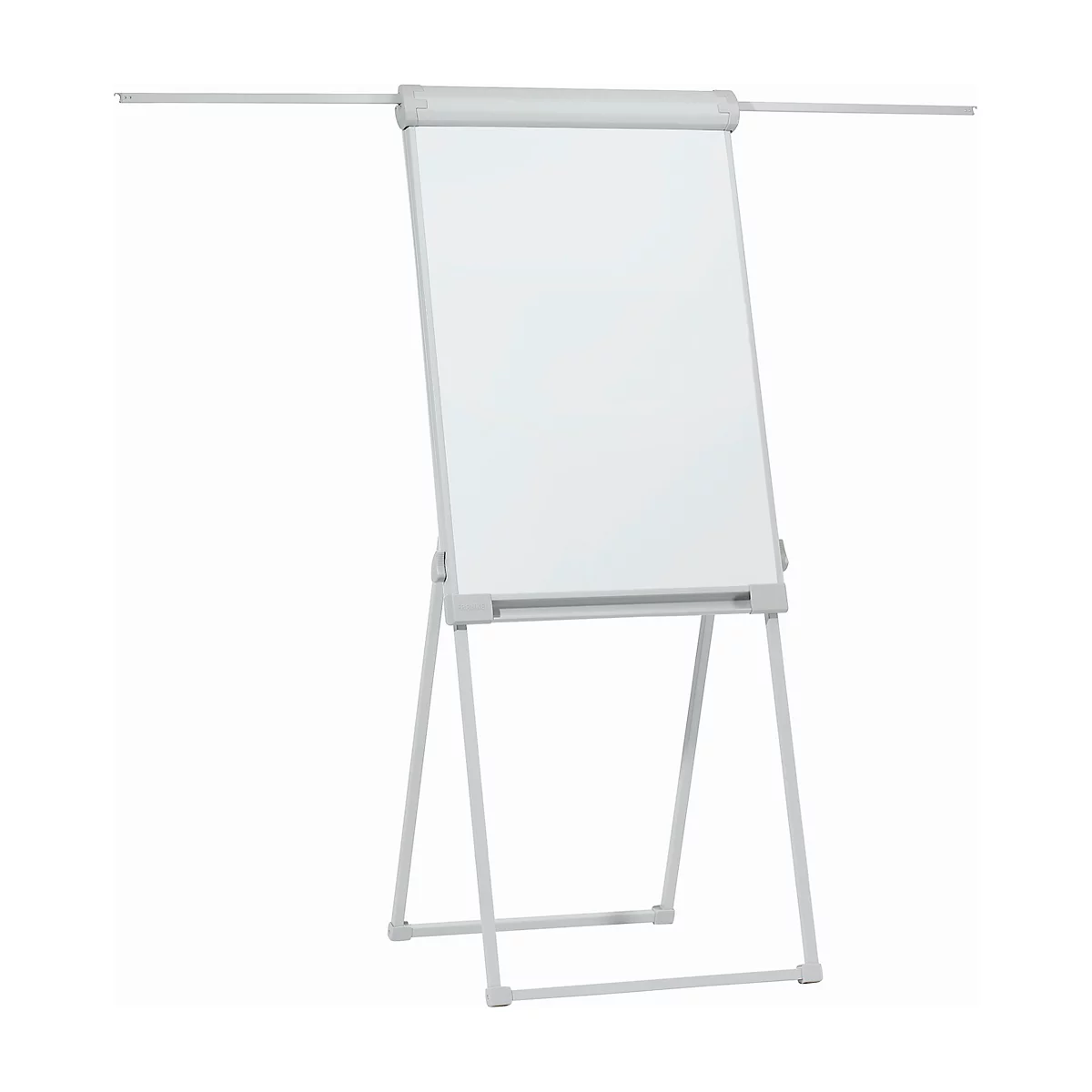 Franken Flipchart PRO Deluxe Standard FC84, soporte de cuatro patas, regulable en altura, magnético, 2 brazos laterales, bandeja, tablero 670 x 950 mm