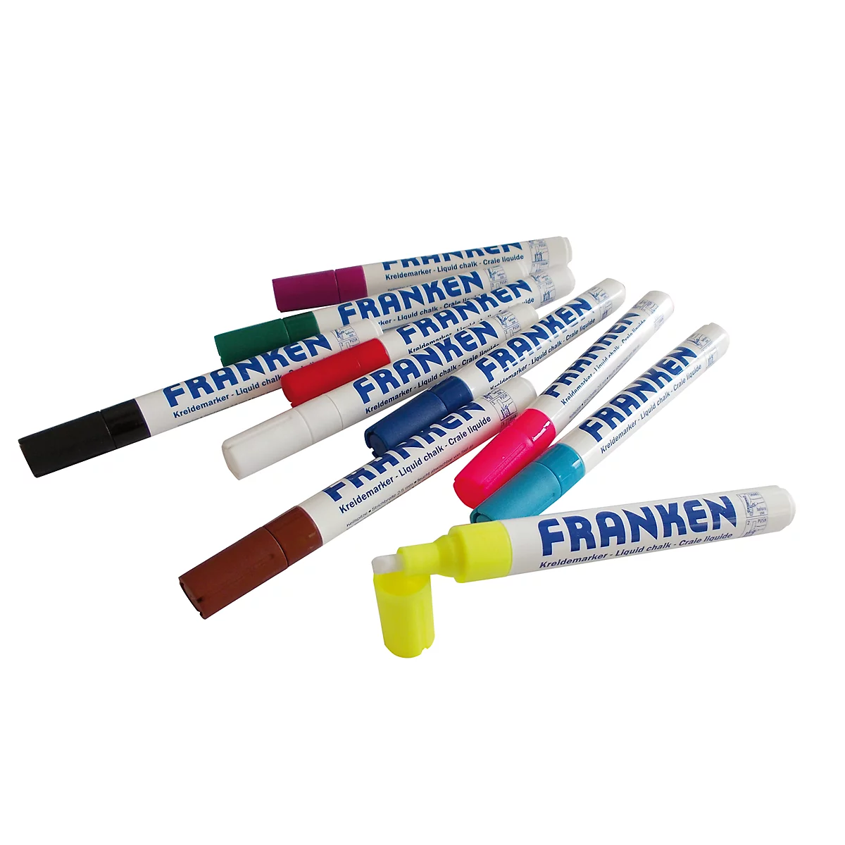 Franken Kreidemarker Set ZKM96, 10 Stück, farblich sortiert, Strichstärke 2 - 5 mm