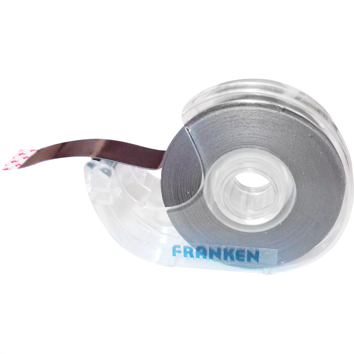FRANKEN Magneetband, in dispenser, zelfklevend, 19 mm x 800 cm, zwart