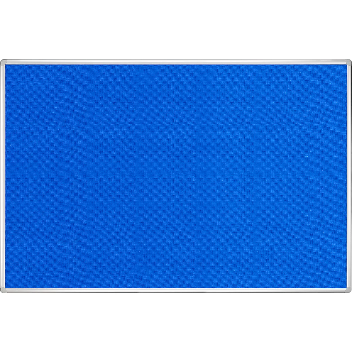 Blue whiteboard with a silver frame.