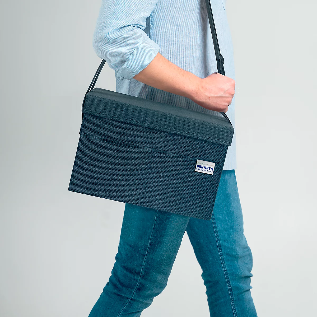 Franken presentatie tas, met 2580-delige inhoud, draagriem, B 355 x D 200 x H 230 mm, stof, antracietgrijs