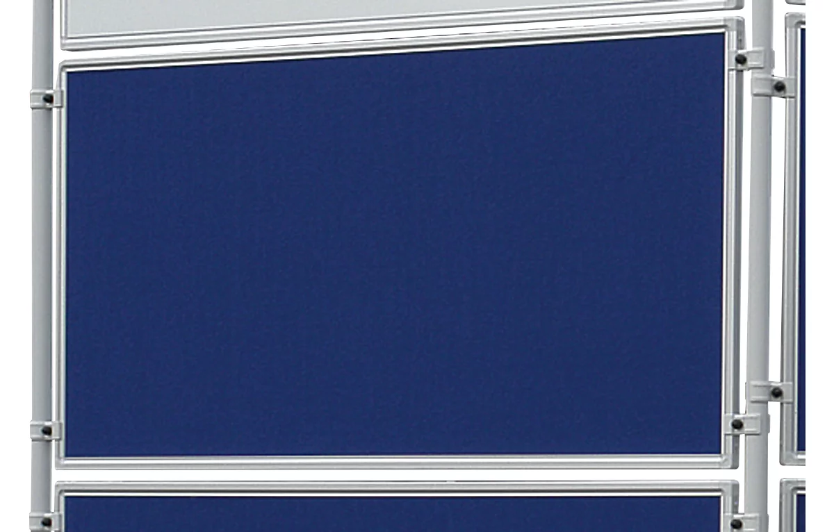 Franken Stellwandtafel ECO beidseitig Filz, blau, Aluminiumrahmen, 1200x900 mm