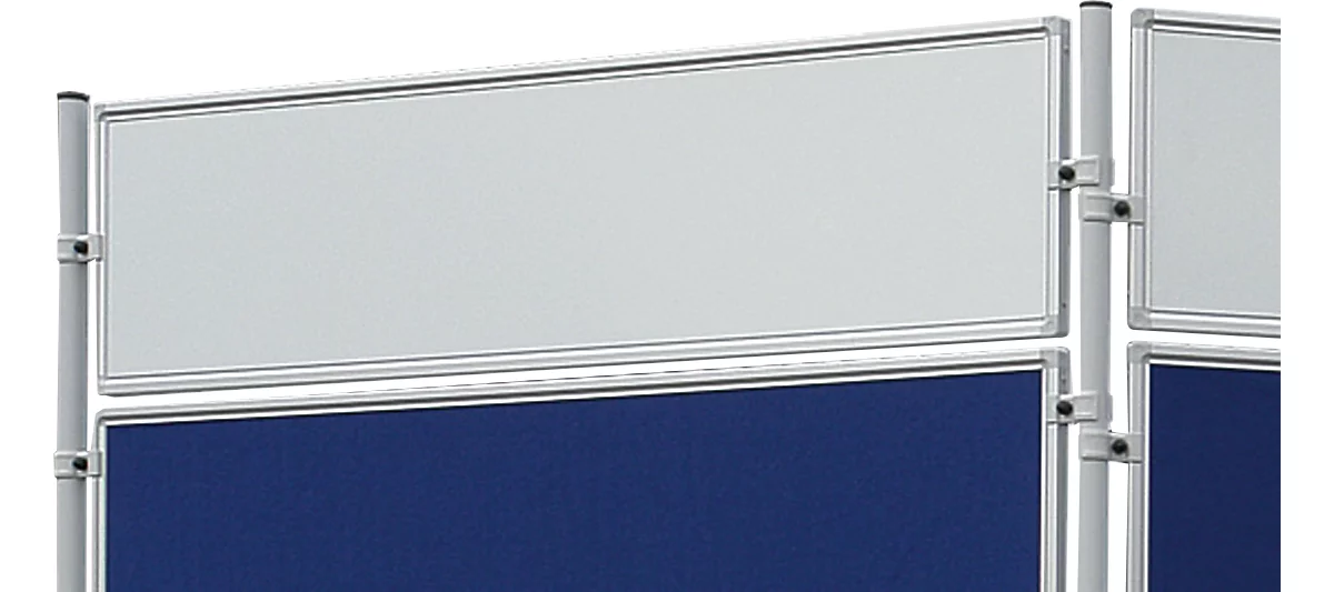Franken Stellwandtafel ECO beidseitig Schreibtafel, Aluminiumrahmen, 1200x300 mm