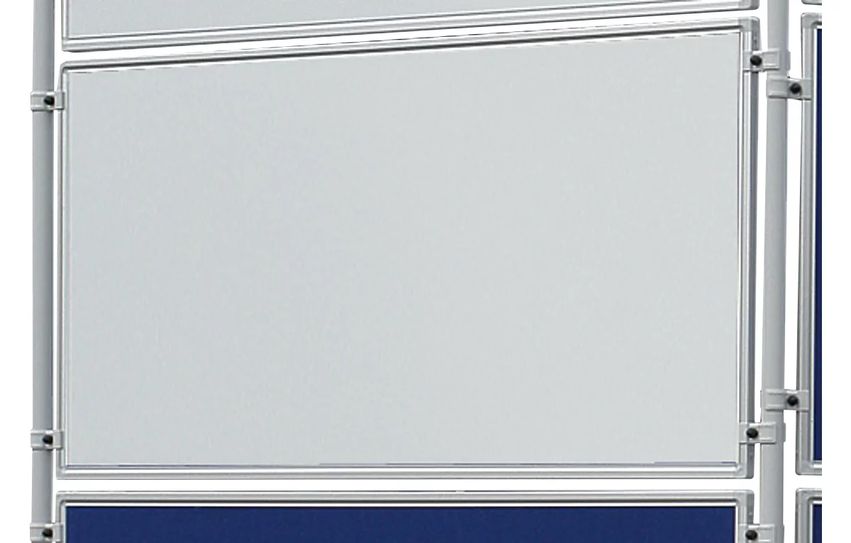 Franken Stellwandtafel ECO beidseitig Schreibtafel, Aluminiumrahmen, 1200x900 mm